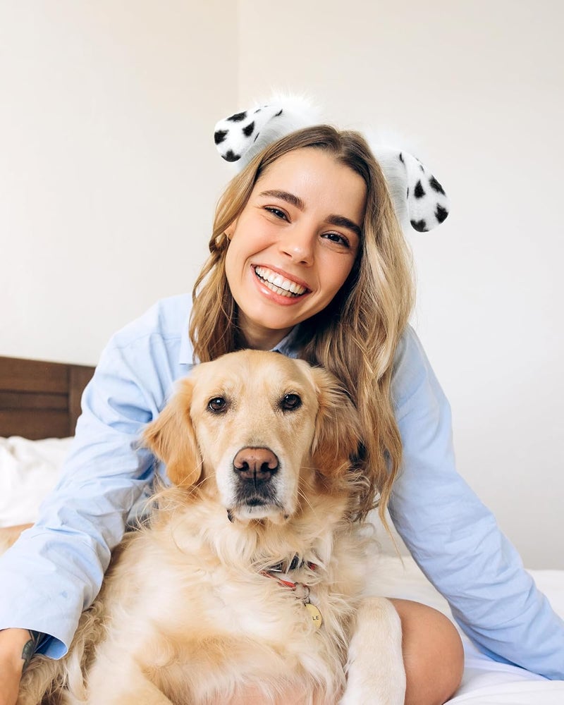 BNLIDES Handmade Plush Ears Headwear Dalmatian Dog Ears Headband Adult Cosplay Accessory for Halloween, Christmas - Image 3
